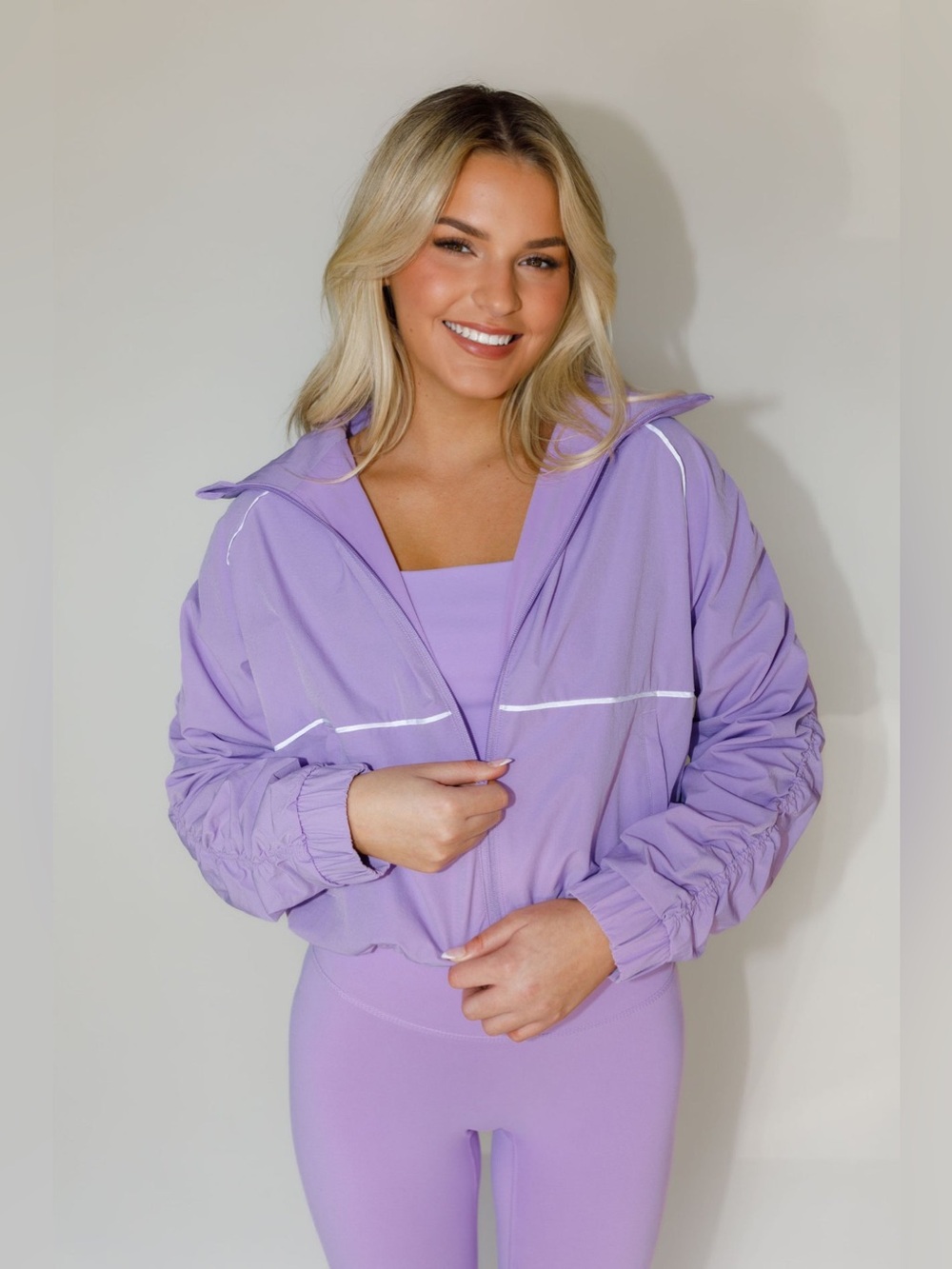 Salt Project piped summit jacket Lilac